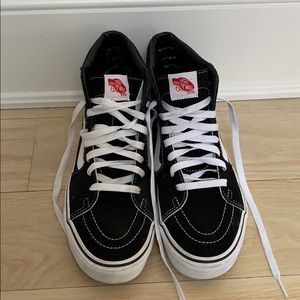 Worn once high top vans sneakers!